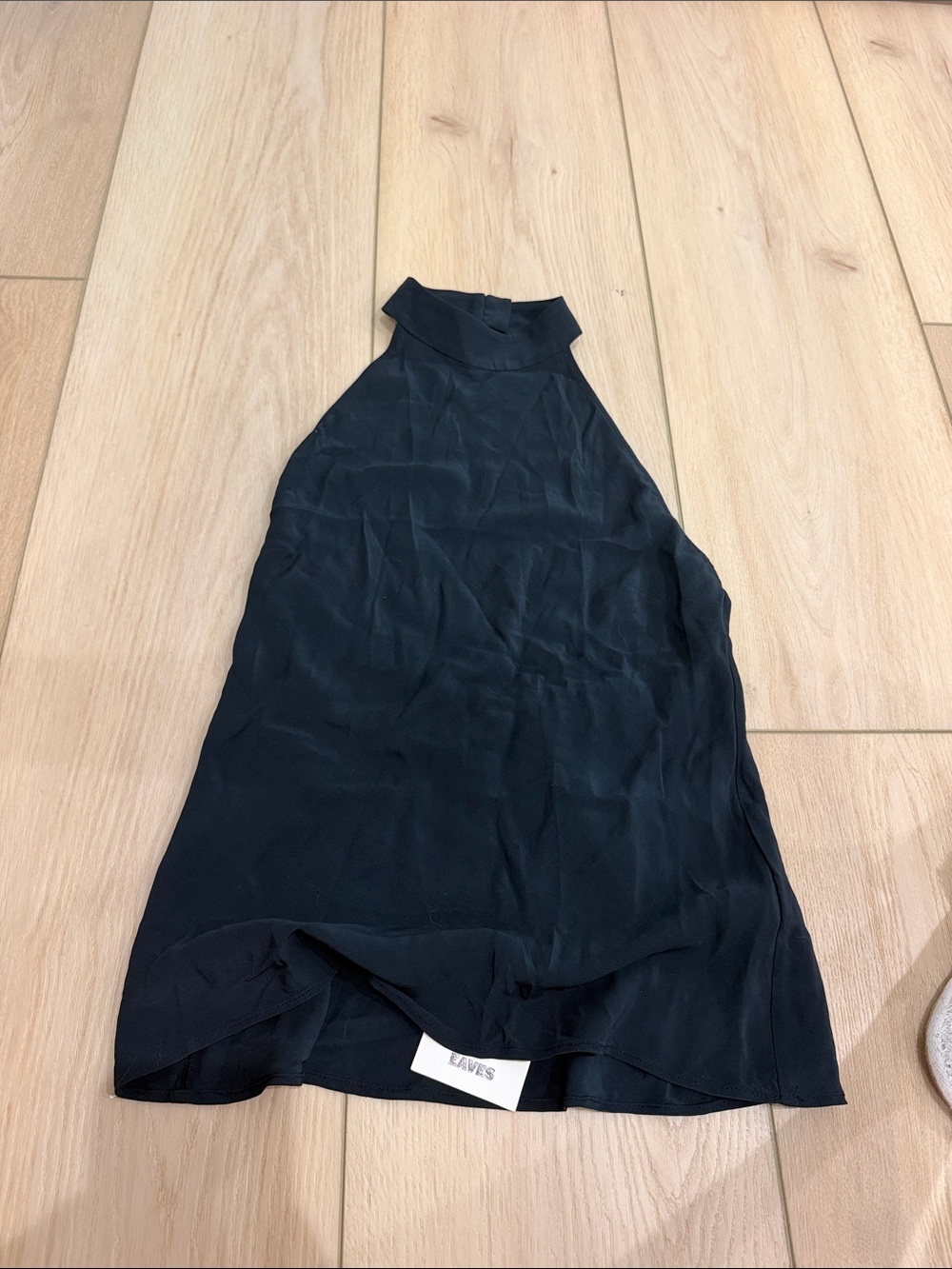 Eaves high neck black halter top!